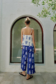Pantalon-culotte imprimé avec nœuds