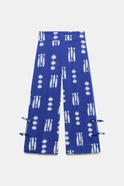 Pantalon-culotte imprimé avec nœuds