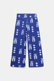 Pantalon-culotte imprimé avec nœuds