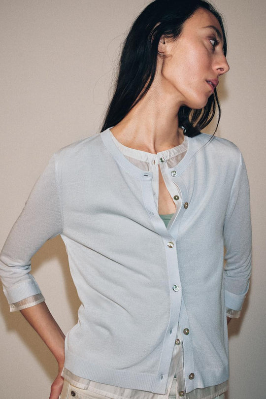 Veste contrastée en maille
