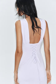 Robe midi à cordons