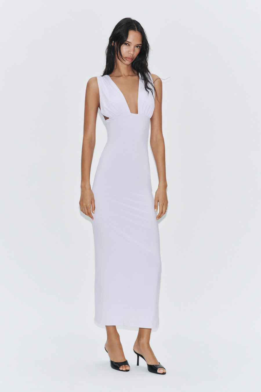 Robe midi à cordons