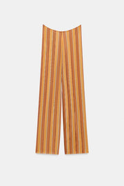 Pantalon paréo en tulle imprimé à rayures