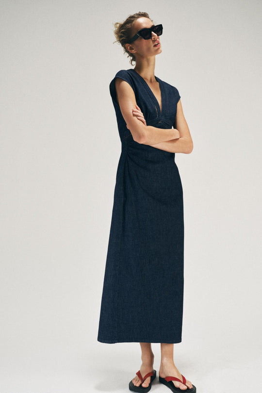 Robe midi entre-deux