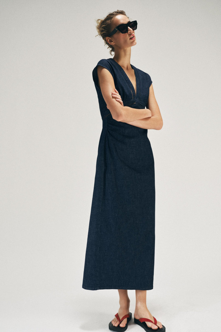 Robe midi entre-deux