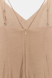 Robe midi fluide à bretelles