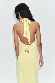 Robe midi dos-nu lien à nouer