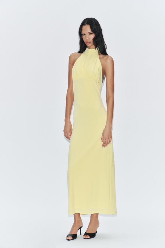 Robe midi dos-nu lien à nouer