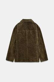 Veste 100 % cuir suédé ZW Collection Édition limitée