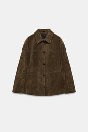 Veste 100 % cuir suédé ZW Collection Édition limitée