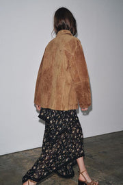 Blouson en cuir suédé ZW Collection Édition limitée