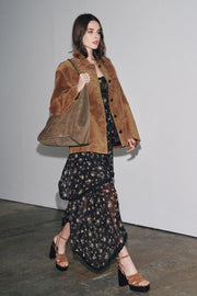 Blouson en cuir suédé ZW Collection Édition limitée