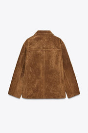 Blouson en cuir suédé ZW Collection Édition limitée
