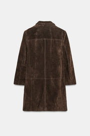 Manteau 100 % cuir suédé ZW Collection Édition limitée