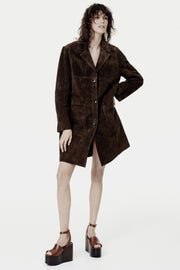 Manteau 100 % cuir suédé ZW Collection Édition limitée