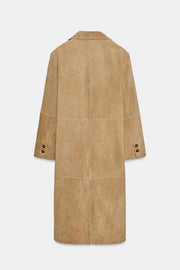 Manteau 100 % cuir suédé ZW Collection Édition limitée