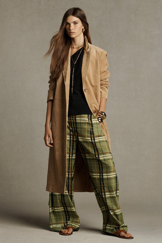 Manteau 100 % cuir suédé ZW Collection Édition limitée