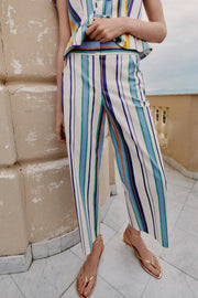 Pantalon droit à rayures