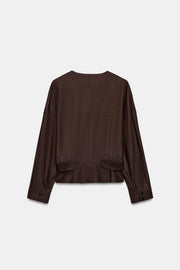 Veste croisée en lin