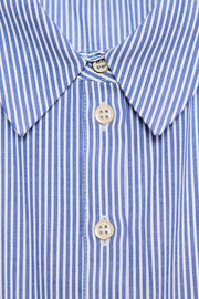 Chemise dos-nu à rayures peplum