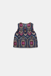 Top à broderies ajourées