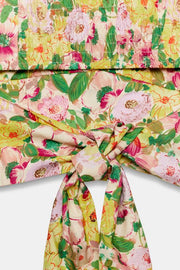 Top imprimé floral avec nœud