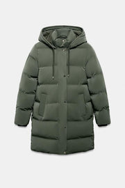Anorak mi-long tissu enduit coupe-vent
