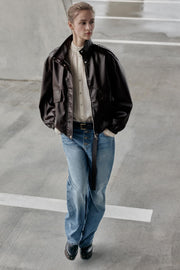 Veste bomber effet cuir