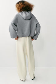 Sweat-shirt bomber à capuche
