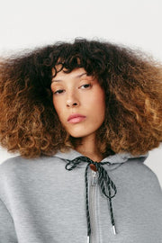 Sweat-shirt bomber à capuche