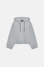 Sweat-shirt bomber à capuche