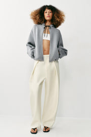 Sweat-shirt bomber à capuche
