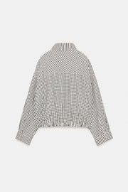 Veste bomber à carreaux