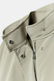 Blouson enduite à capuche