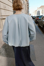 Blouson ballon effet cuir