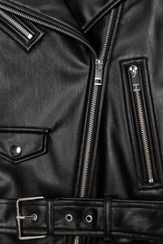 Blouson biker effet cuir