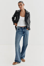 Blouson biker effet cuir
