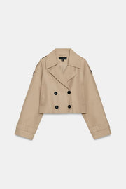 Trench court croisé