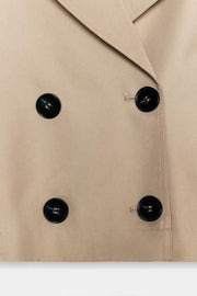 Trench court croisé
