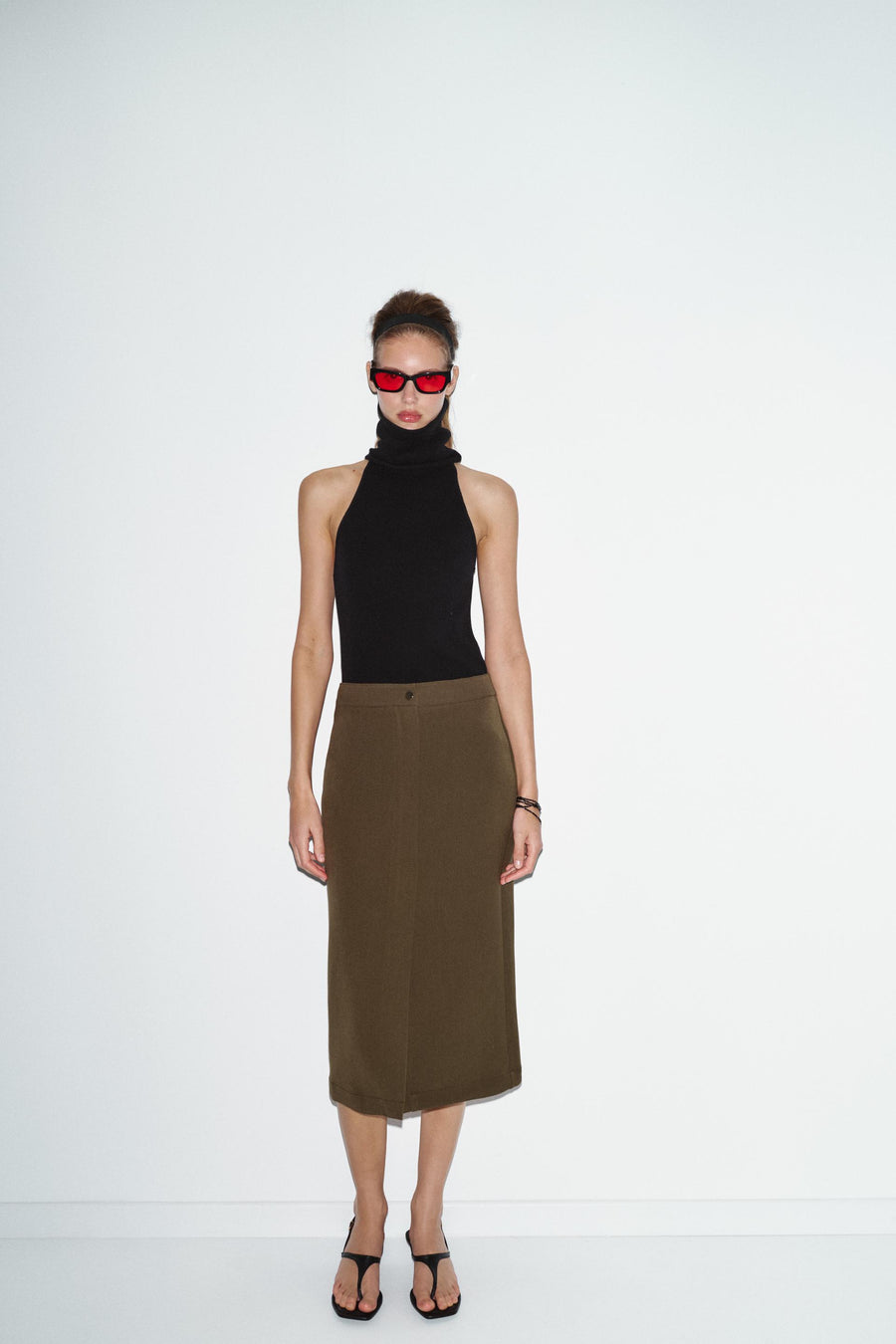 Jupe midi crayon