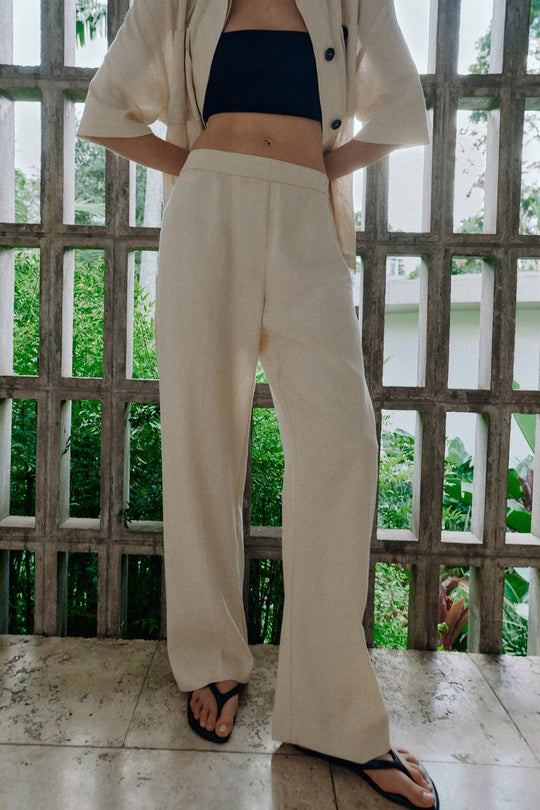 Pantalon safari en lin