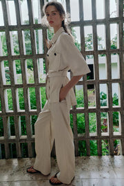 Pantalon safari en lin
