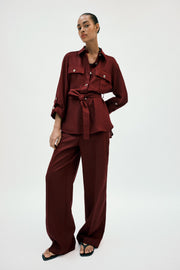 Pantalon droit en lin