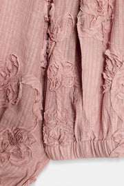 Veste oversize structurée à fleurs