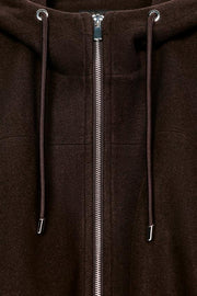 Veste bomber oversize douce à capuche