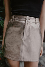 Jupe mini effet cuir