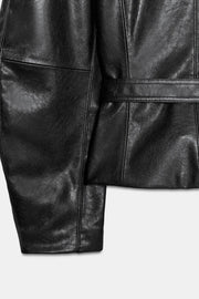 Veste avec ceinture effet cuir