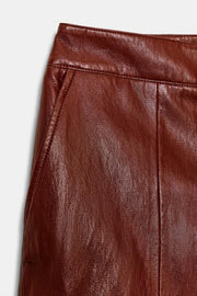 Bermuda long effet cuir