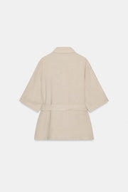 Veste safari en lin avec ceinture