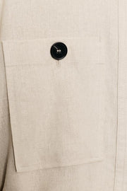 Veste safari en lin avec ceinture
